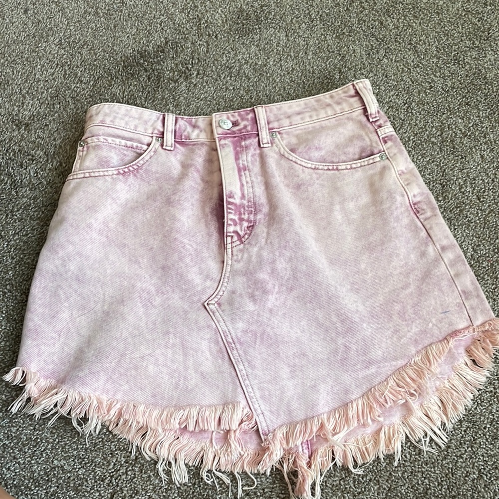 Pink free people skirt